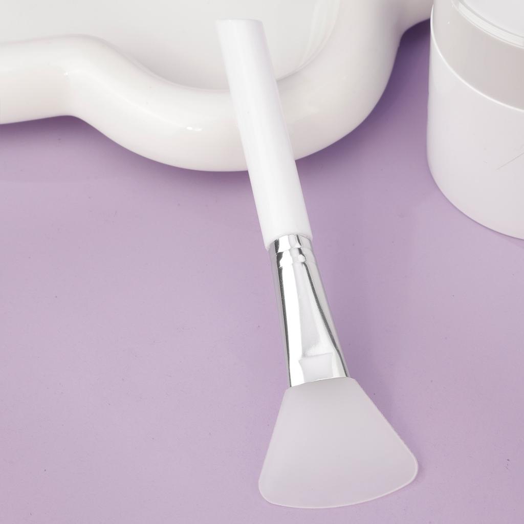 Slant Tail Rod Soft Head Silicone Mask Brush Hydrotherapy Application Mud Film Face Application Silicone Beauty Salon Film Adjustment Brush