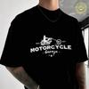 Men's Moto T-Shirt Biker On A Motorcycle Casual Street Suitable For Travel And Sports Tee