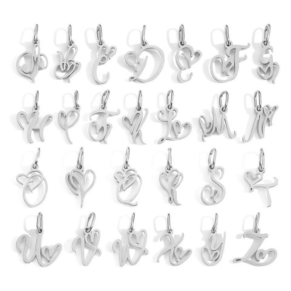 Gold-Plated Stainless Steel Alphabet Pendants for DIY Necklaces – Colorfast Jewelry Charms