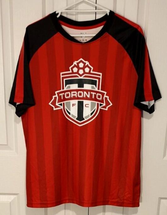 

TORONTO FC MLS Football Soccer Supporters Shirt. Red amp Black. Size Adult Large. Unisex T-Shirt L