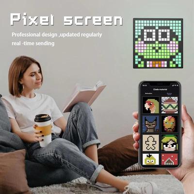 LED Matrix Pixel Display Smart Screen APP Control Programmable Game Room Decor Table Lamp Digital Pixel Photo Frame