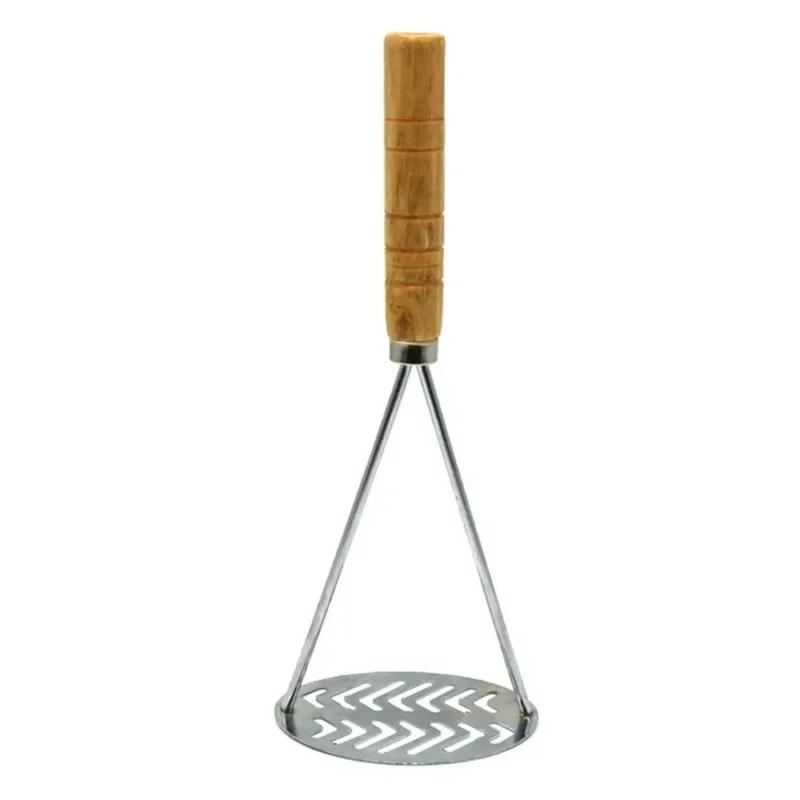 Stainless Steel Potato Masher with Broad Mashing Plate for Smooth Mashed Potato Fruit Vegetable Tools Press Crusher for Cooking