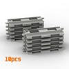 Big Building Block Light Gray Railroad Track Compatible Duplo Trains Parts Kit Platform Curved Track Toy Set For Children'S Gift