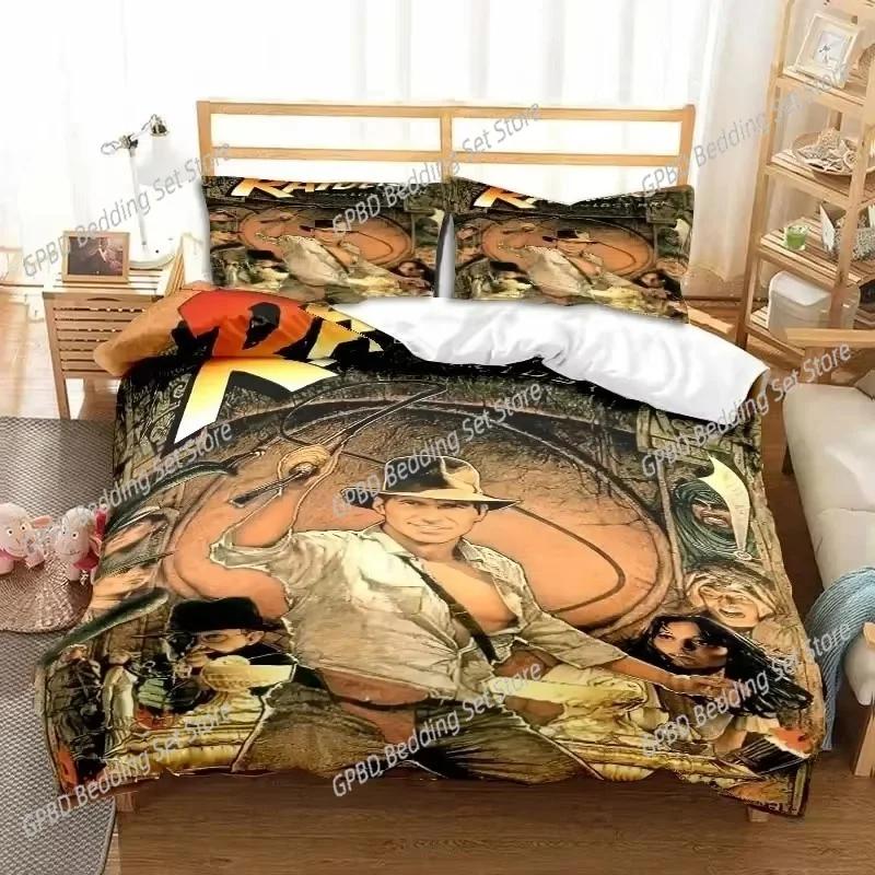 Indiana Jones The Dial of Destiny Stylish 3D NEW Duvet Cover Pillowcase Bedding Set Adult Boy Girl Bedroom Single Double Large