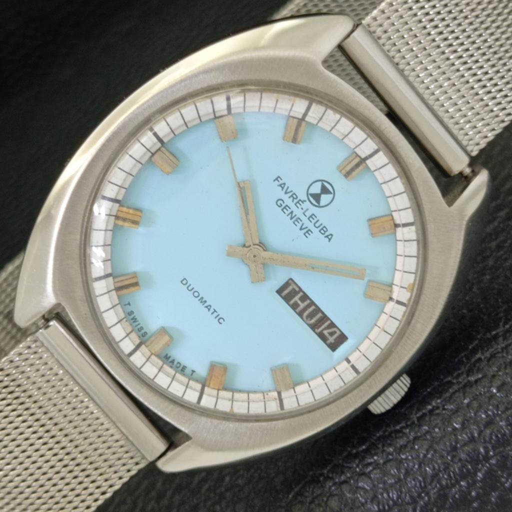 

Б/у швейцарские часы FAVRE LEUBA GENEVE DUOMATIC мужские с бирюзовым синим циферблатом a427762-2 R1054-a427762