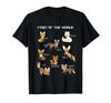 Foxes of the World Graphic Tee Cute Cartoon Fox Breeds Illustration Cotton T-Shirt