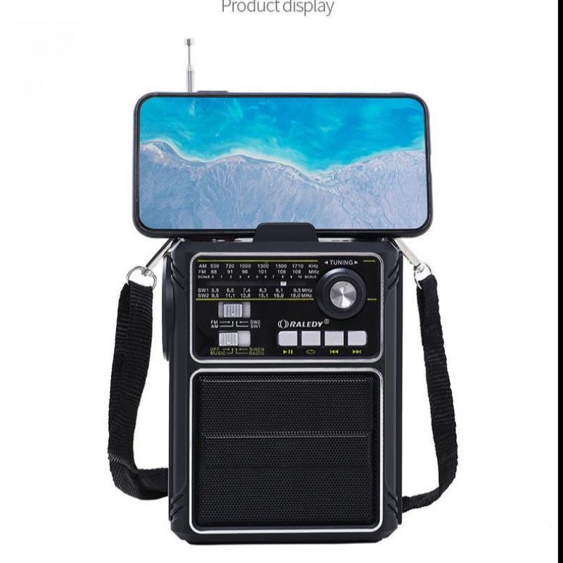 Emergency FM Radio Portable Solar Charging Outdoor Camping Light Overweight Bass Mono USB Port Built-In Speaker