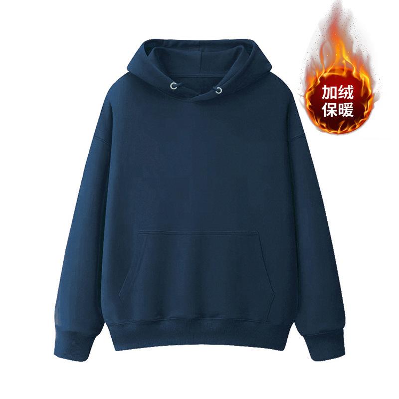 Brand American Milk Blue Fleece Hooded Sweater Women's 2025 New Early Autumn Loose Oversize Niche Coat