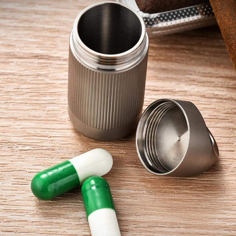 Medicine Box Case Outdoor Pills Holder Waterproofs Container Bottles for Travel Purse Wallet Pocket Easy to Carry