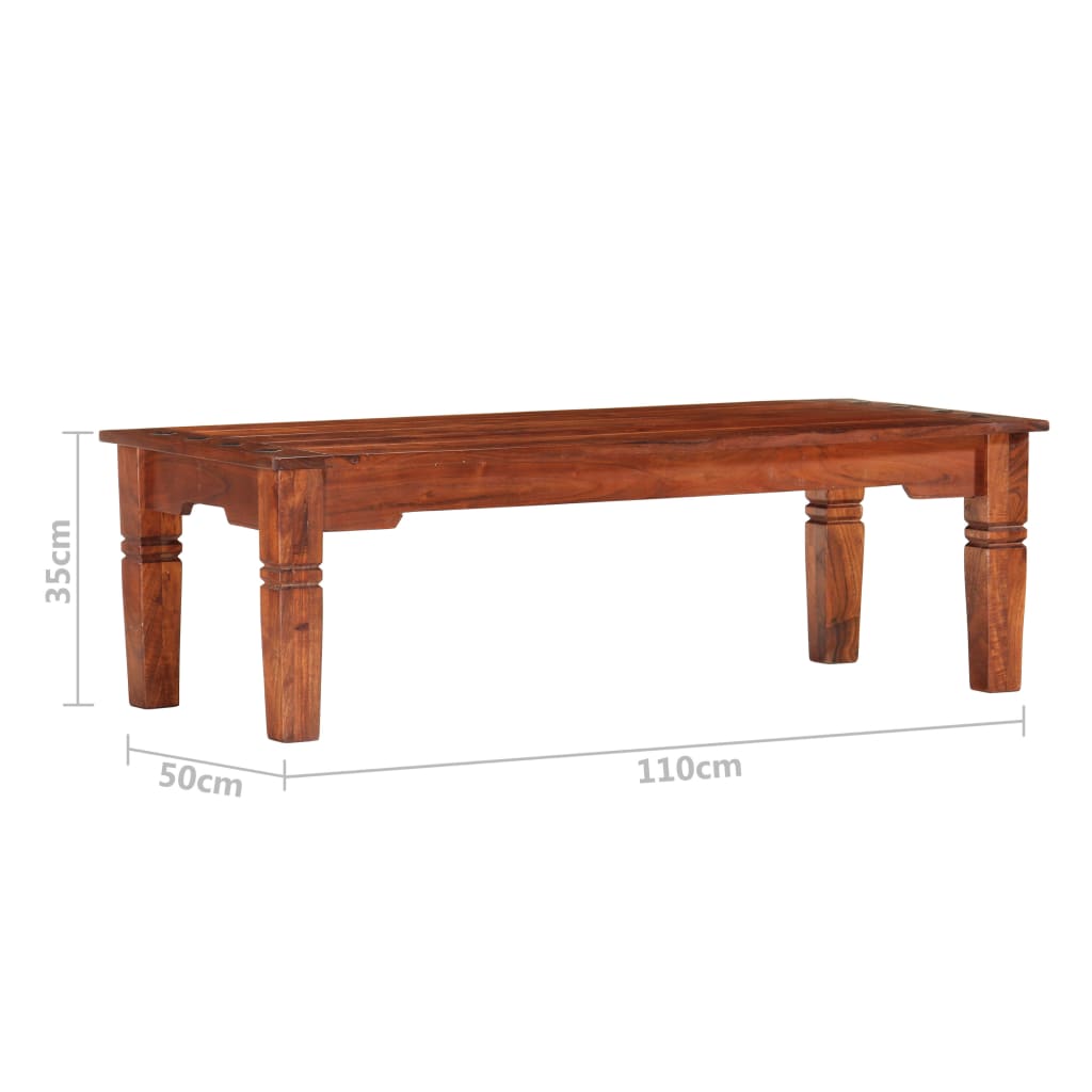 Coffee Table 110 X 50 X 35 Cm Solid Acacia Wood