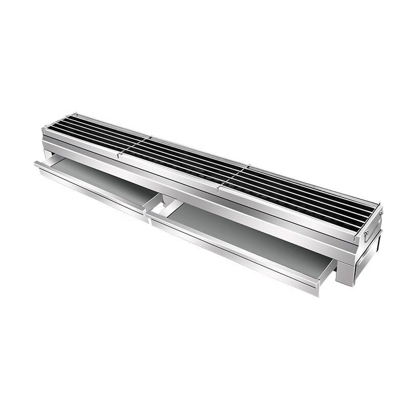 2.5M Commercial Folding Stainless Steel BBQ Grill with Drawer