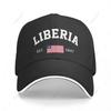 Baseball Cap Liberia EST Independence Day Unisex Women Unisex Hip Hop Sandwich Caps Snapback Golf Hat Fishing