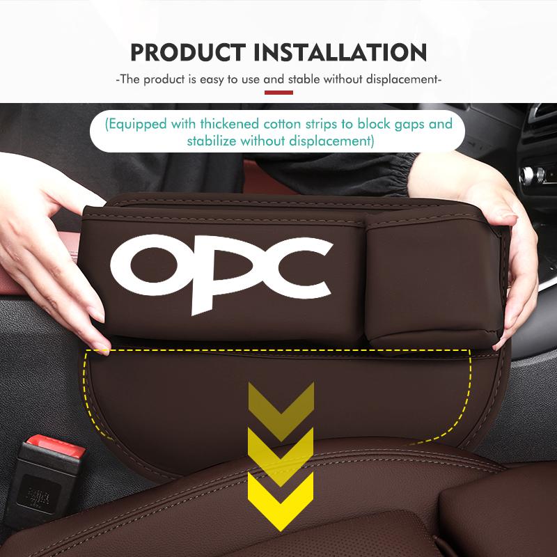 Car Badge Multifunctional Storage Box Seat Gap Cup Holder Organizer Accessories For Opel Insignia Corsa Zafira Mokka Grandland