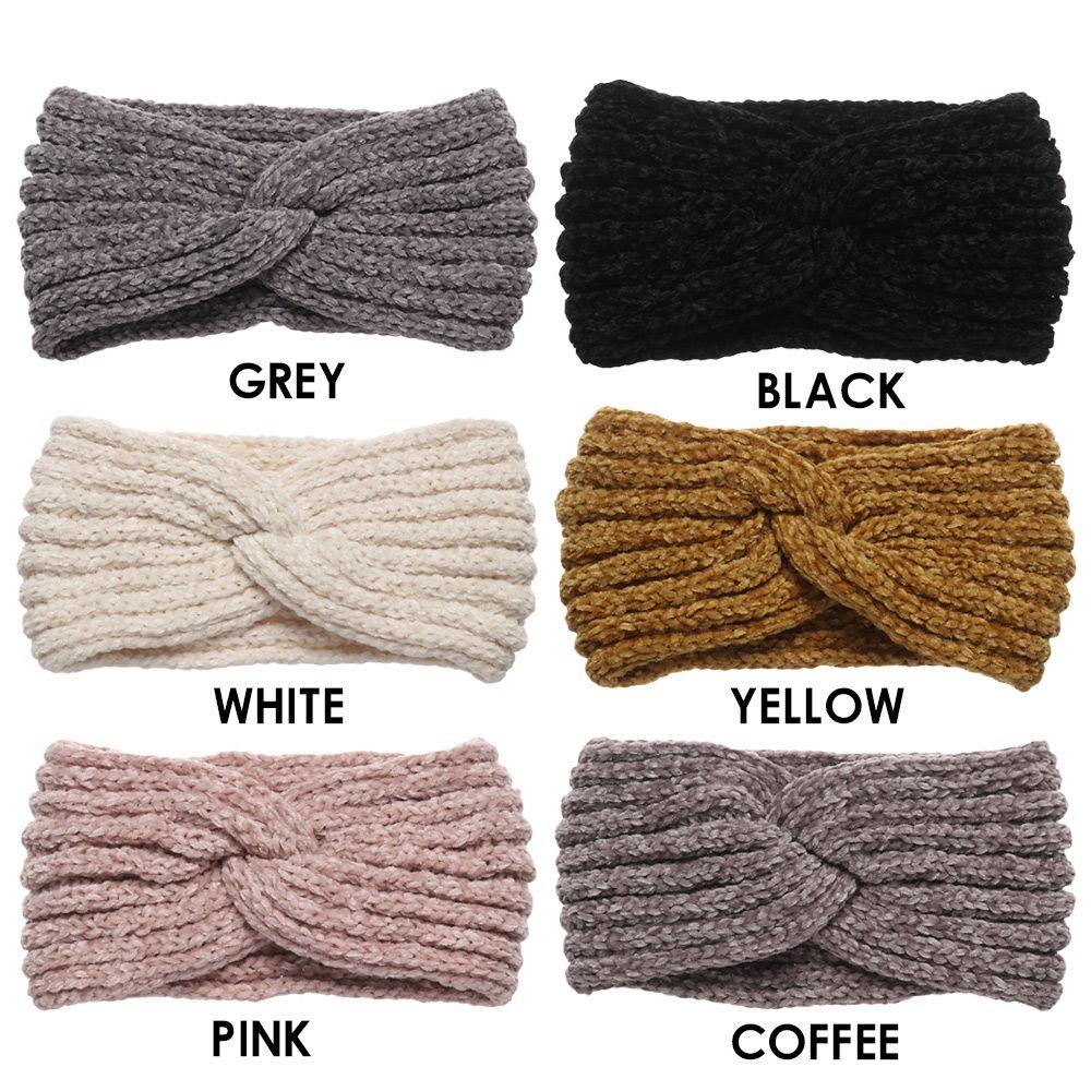 Fashion Candy Color Soft Elastic Knitted Headband Hair Accessories Wide Hairband Thick
