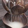 Lotus Backflow Incense Burner Smoke Waterfall Effect Zen Style Home Decor for Cone Incense Aromatherapy Relaxation Living Room
