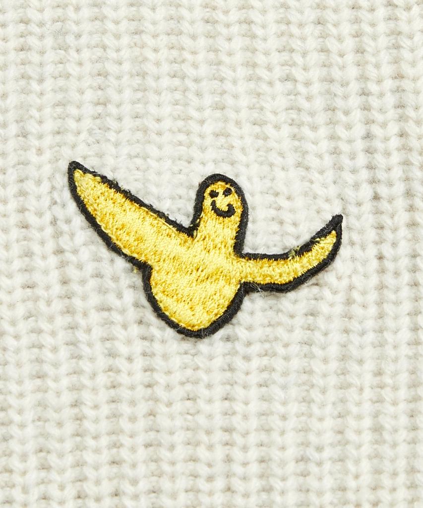 Mark Gonzales Angel Half-Zip Knit - Ivory