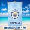 Beach Towel Custom Name Text, Quick Dry Large Towel For Beach HomeManchester City