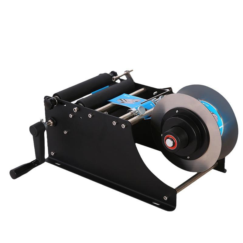 Compact Manual Round Bottle Adhesive Labeling Machine