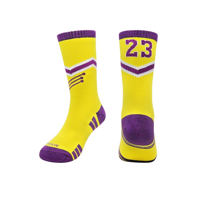 Thin Children'S Basketball Socks For Primary School Students, Breathable And Non-Slip Professional Sports Socks, Boys Medium Tube Cotton Socks