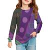 Girls' Long Sleeve Blouse - Round Neck Soft Waist Tunic