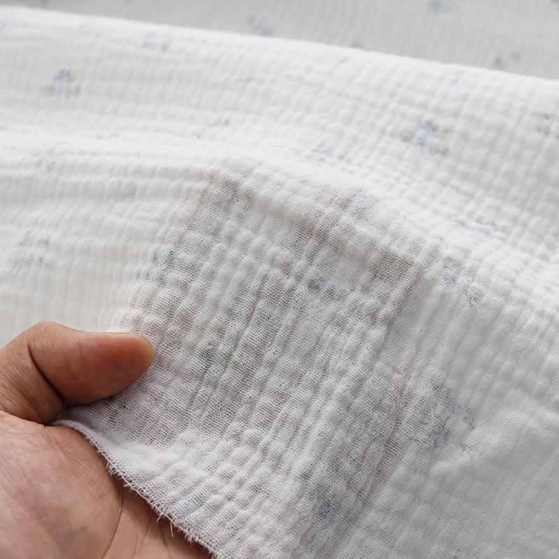 135x50/500cm Jednolity Kolor Krepa Podwójna Warstwa Bawełniana Tkanina, Materiał na Miękkie Piżamy Ubrania DIY Tkanina Ubraniowa YHTJ0113