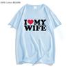 I Love My Wife Red Heart Symbol Oversized T-shirts MEN T Shirts Korean Style 100% Cotton Personality Tshirts O-neck High Quality