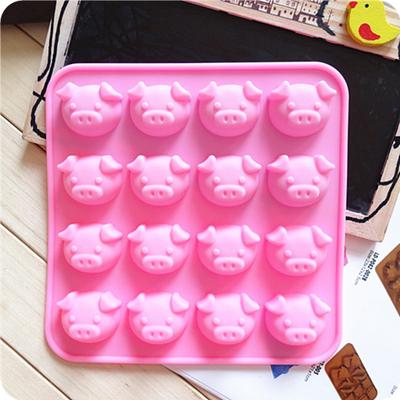 Pig Shape Embellisment Silicone Fondant Mould Cake Decor Sugar Chocolate Mold