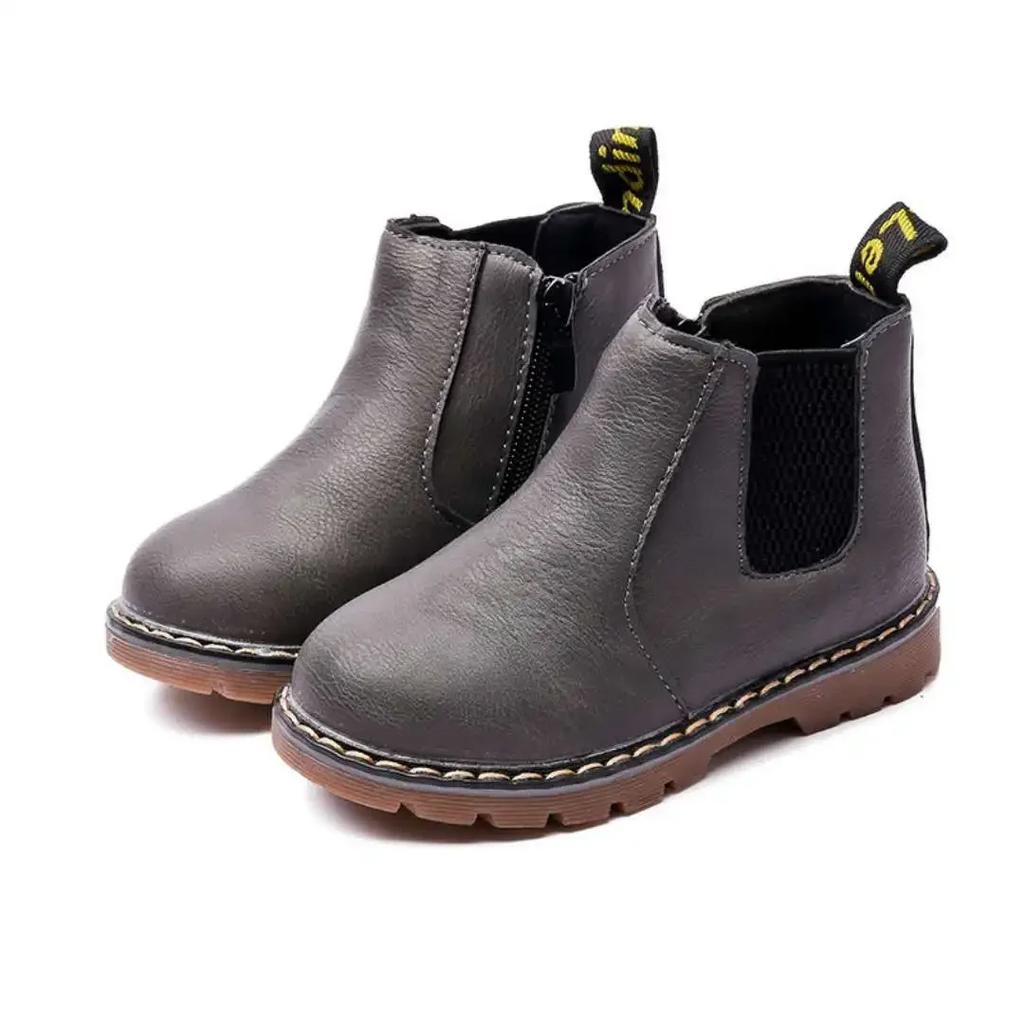 Children's Boots for Boys Girls Toddlers Little Kids Fashion Classic Ankle Boots Warm Rubber Chelsea Boots British Style