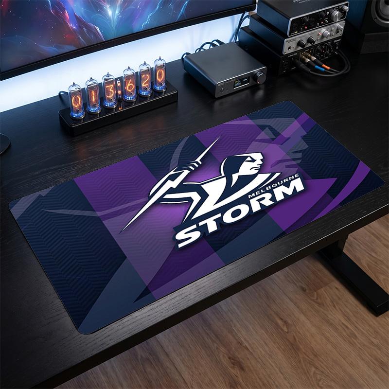 Melbourne Storm Muster Mauspads Anti?Rutschfeste Gummi-Schreibtischunterlage Für Gaming Arbeiten Desktop-Dekoration