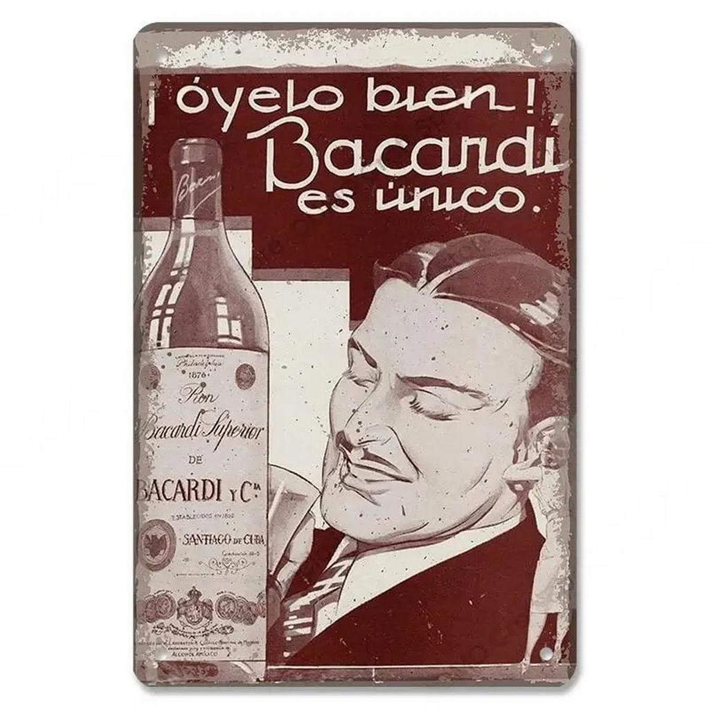 Plaque Metal Tin Signs Captain Bacardi Wall Decoration Vintage Art Posters Iron Painting for Man Cave Home Cafe Garden Club B