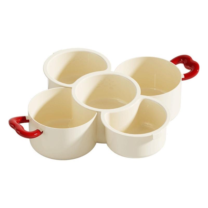 Pack of 1 Removable Drain Basket Fruit Bowl Double Layer Design for Hygienic Storage Snacks and Fruits PP Plastic