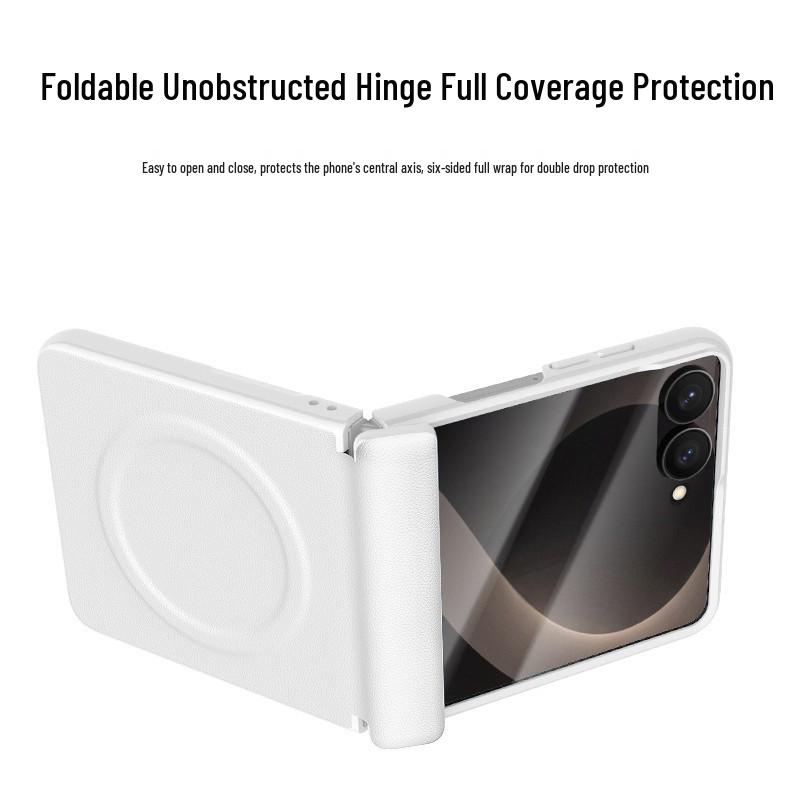 Slim Fit Magnetic Case with Full Coverage Film for Samsung Z Flip 8 - Integrated Drop Protection