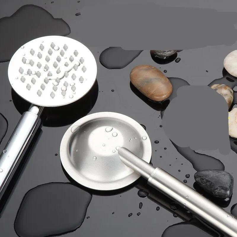 Stainless Steel Shower Head Supercharged Handheld Silicone Water Outlet Round Square Bathroom Shower Head Set
