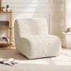 Swivel Lounge Chair, 360 Degrees, 1-Seater, Beige Chenille