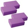 Active Island Yoga Core A447 Blocks, 4-Pack, EVA, Lightweight, Exercise, Fitness, Training, (Purple)
