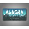 1pc Mountain Scene Alaska License Plate Welcome Adventure Auto Tag Outdoor Travel Personalized Metal Sign