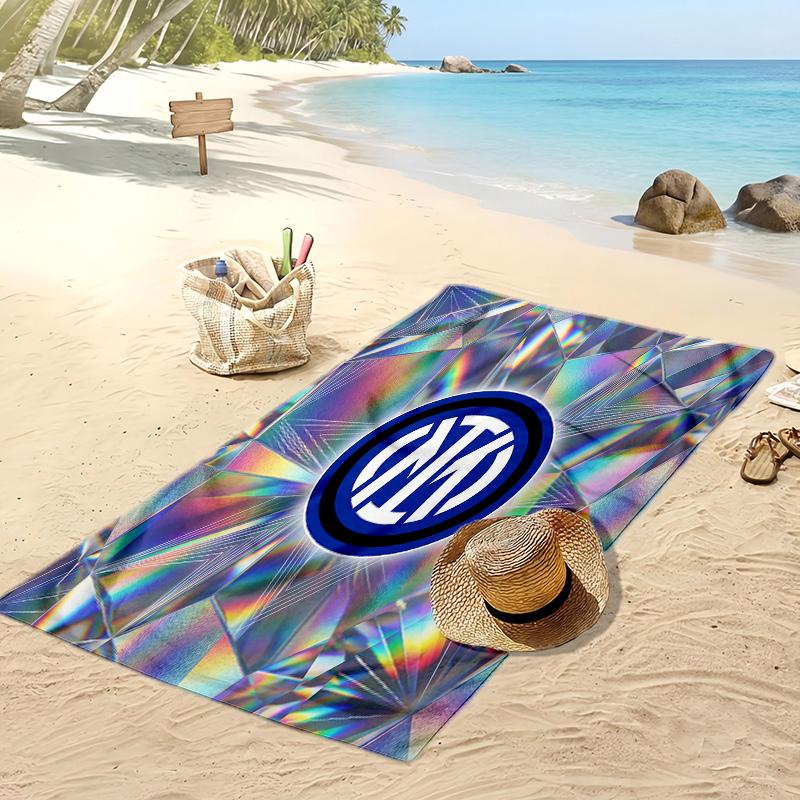 Asciugamano da Spiaggia Stampato Borussia Dortmund Asciugamano Morbido ad Asciugatura Rapida Coperta da Spiaggia Rettangolare Grande Portatile per Viaggio Piscina