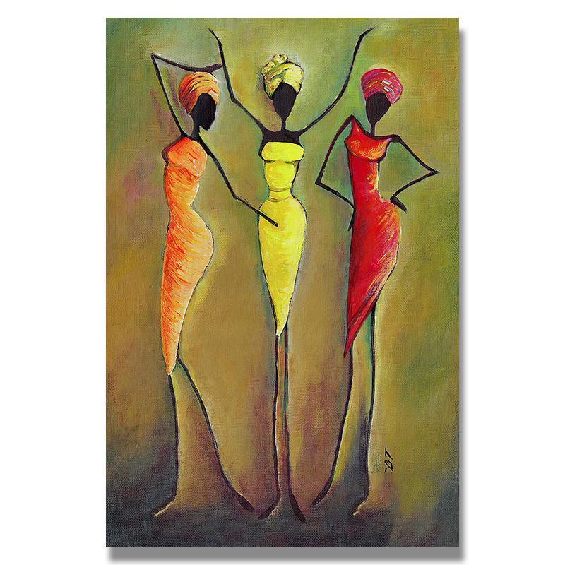 African Woman Classic Vintage Wall Art Canvas Painting Poster For Home Decor Posters And Prints Unframed Decorative Pictures