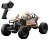 Remote Control Car, 2.4GHz 1:18 Scale 4WD Off Road Rock Crawler Vehicle, Rechargeable Electric Toy with LED Headlights