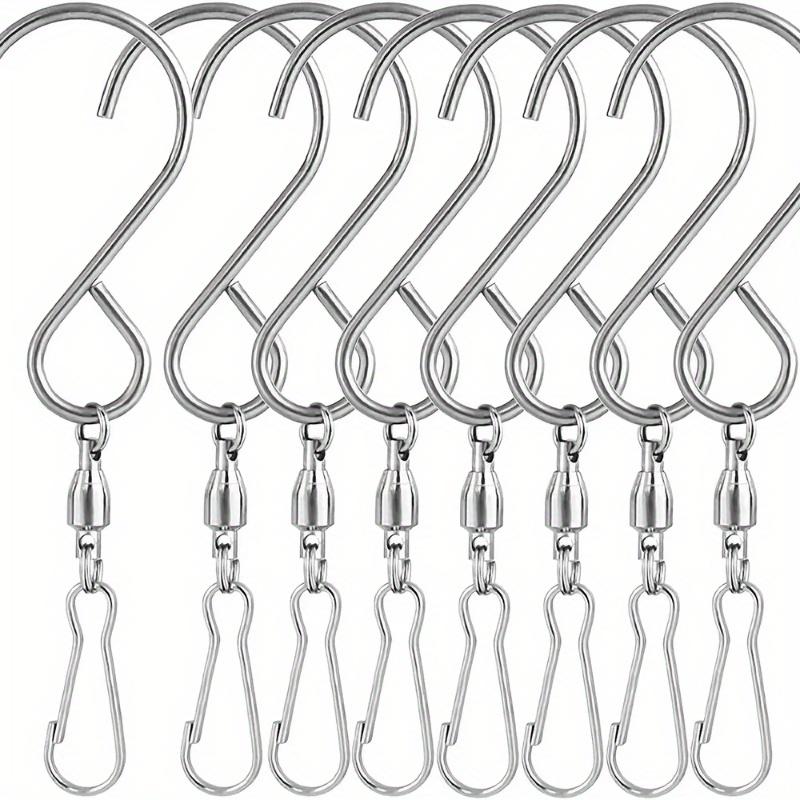 One Set8This stainless steel rotating hook clip is designed for wall mounting and is perfect for hanging wind chimes and crystal spinners. It is easy