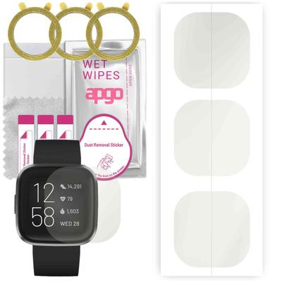 3x apgo Hydrogelová Matná Ochrana Displeje pro Fitbit Versa 2, Hydrogelová Fólie, Flexibilní, Měkké TPU s vrstvou pro snadné umístění