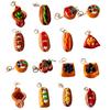 Simulated Food Squeeze Toy Keychain Stress Relief Bread Dessert Key Ring Backpack Hanging Decoration Bag Charm Purse Pendant