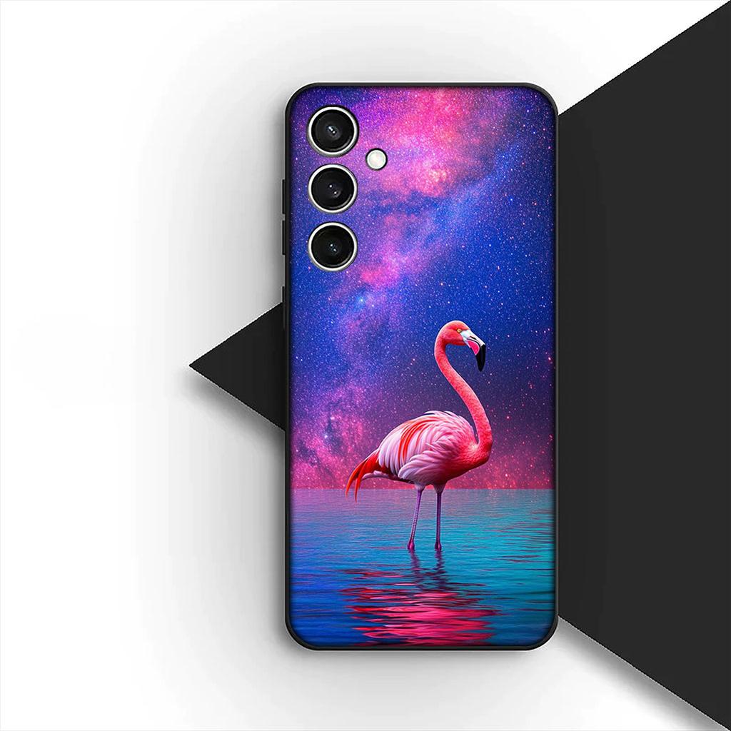 Schutzhülle Flamingo Vogel Blume für Samsung Galaxy S25 S24 S23 Fe Ultra Plus S7 Edge A05 A06 A16 A15 A35 Handyhülle