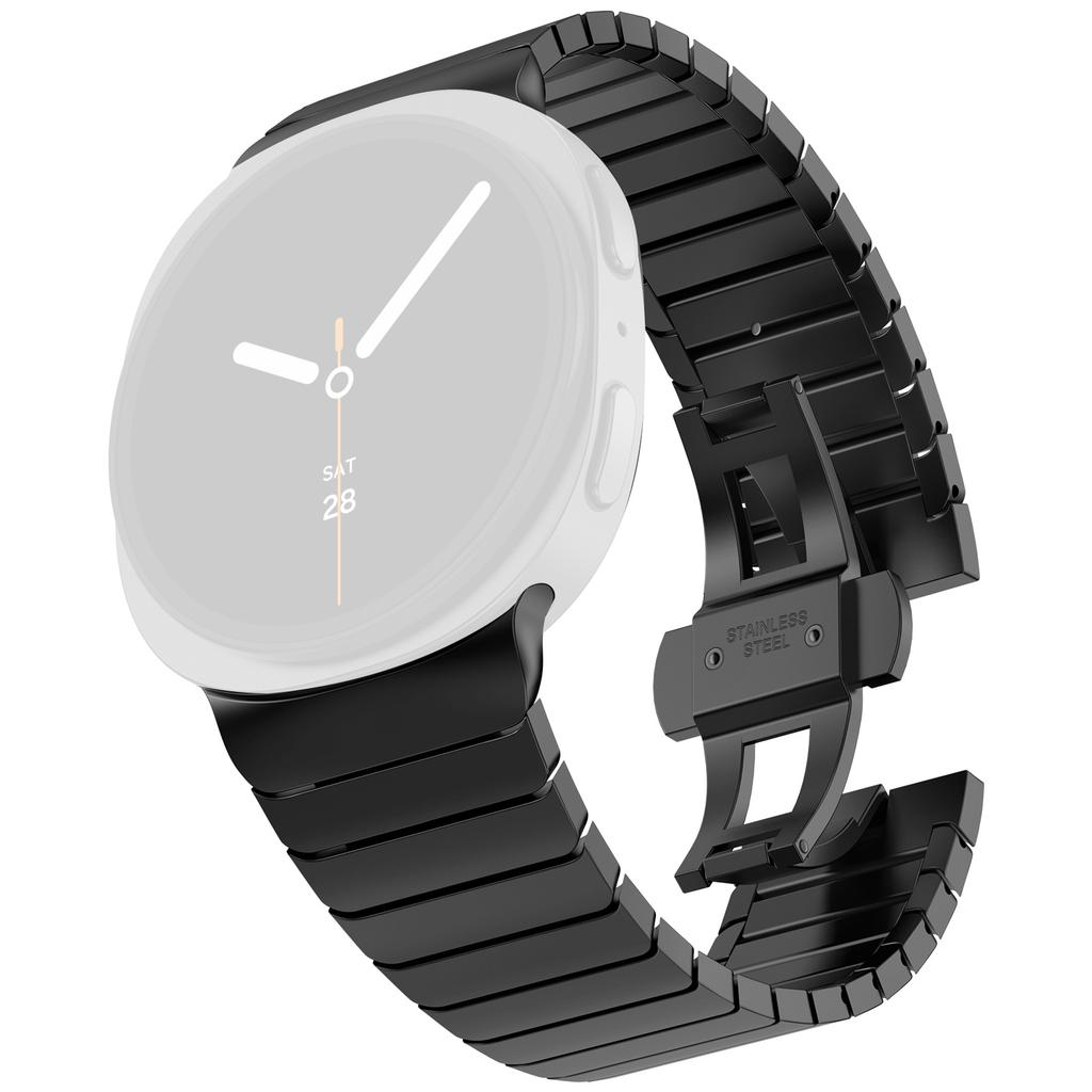 Watch Band for Samsung Galaxy Watch8 44mm/40mm/Watch8 Classic 46mm 1-Bead Bamboo Link Stainless Steel Strap