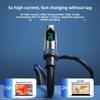 240W  C to C Super Fast Charging Data Cable Flexible Silicone Digital Display Compatible   iPad for Galaxy for iPhone 15Pro Max