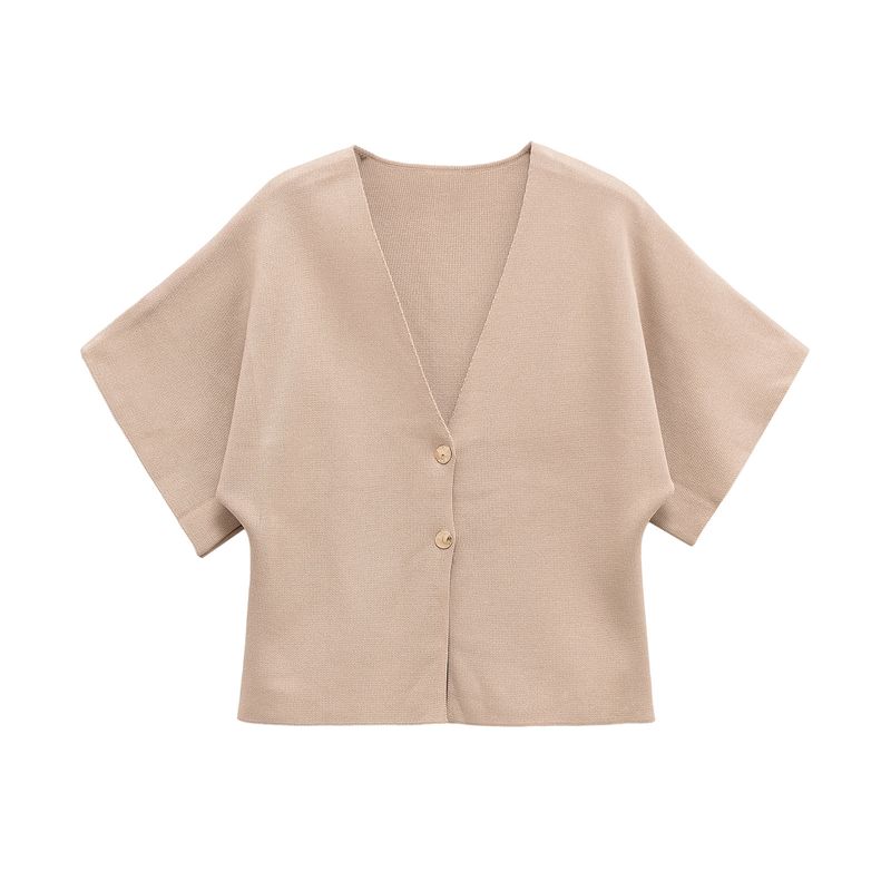 

Kaslead Новая женская одежда Западный стиль Универсальная мода Повседневная простота Вязаная верхняя одежда 4192101 Skin color L