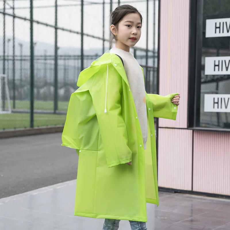 Kinder Regenmantel Jugend Damen Tasche Sitz Junge Grundschüler Wasserdicht Wanderrucksack Poncho Jungen Gehen zur Schule Niedlich Mode