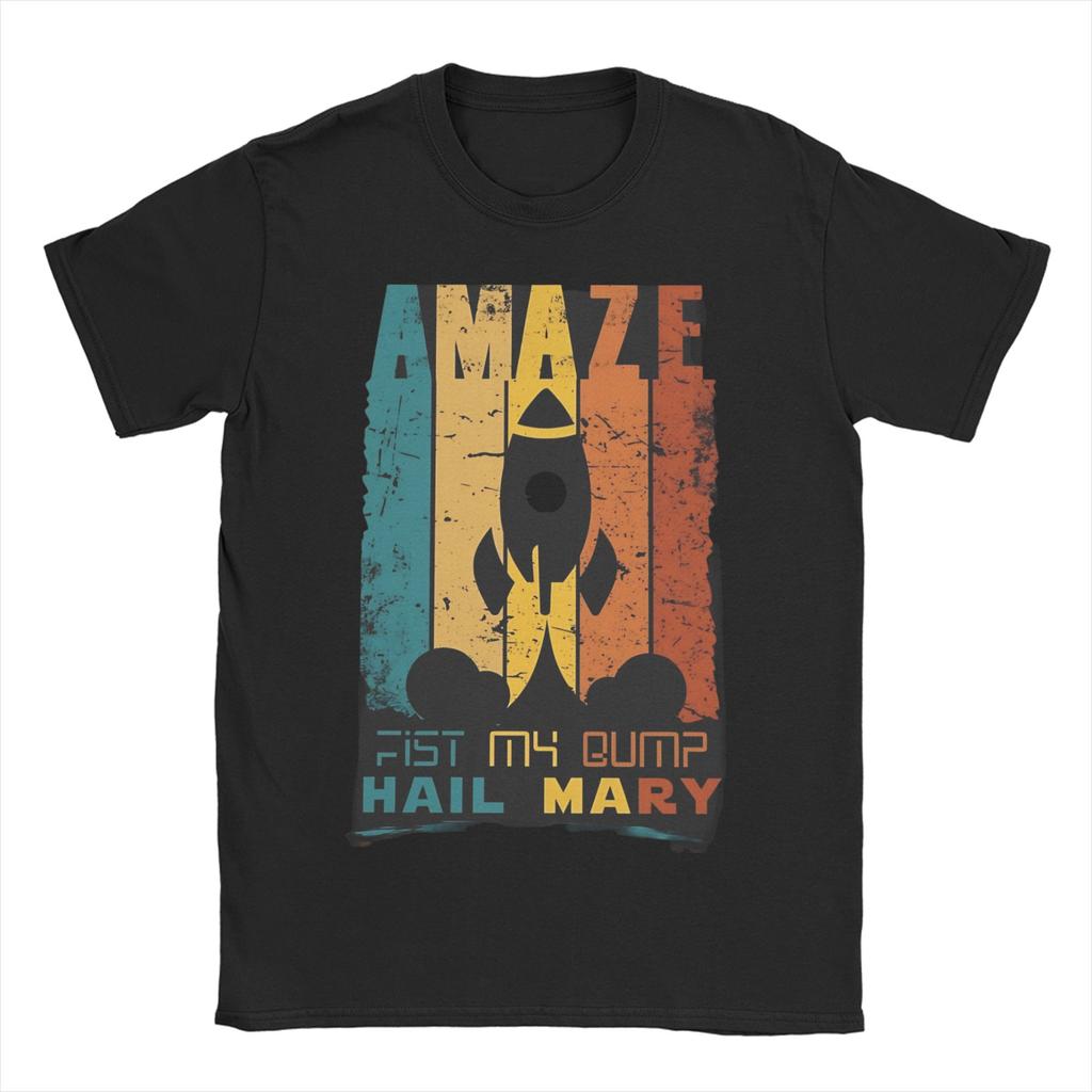 T-shirt Cool Fist My Bump Unisex Unisex Girocollo T-shirt in Puro Cotone Project Hail Mary Manica Corta Abbigliamento Taglie Forti