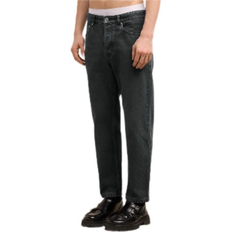 Ami Paris Logo Patch Tapered Fit Jeans HTR103CO0037-001