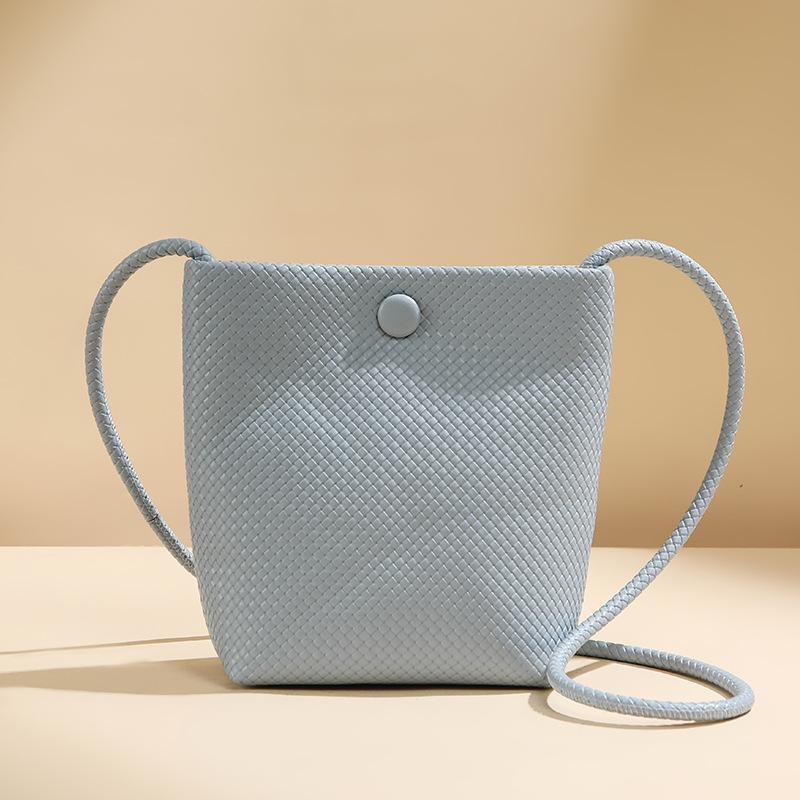 New Knitted Bucket Bag for Women Fashion Ladies One-shoulder Crossbody Bag